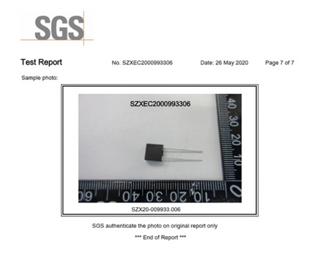 JFS方形微型保險絲SGS認證